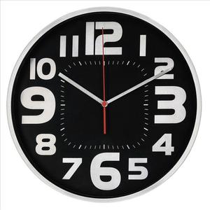Hama 186382 Emotion, nástěnné hodiny, průměr 30 cm, tichý chod, kartáčovaný hliník (obruba/číslice)