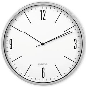 Hama 186444 Elegante, nástěnné hodiny, průměr 30 cm, tichý chod, šedé