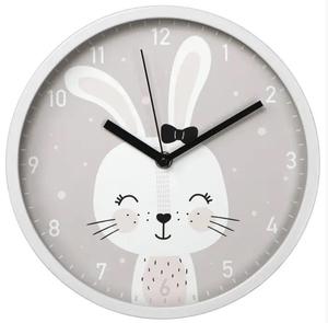 Hama 186428 Lovely Bunny, dětské nástěnné hodiny, průměr 25 cm, tichý chod