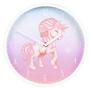 Hama 186426 Magical Unicorn, dětské nástěnné hodiny, průměr 25 cm, tichý chod