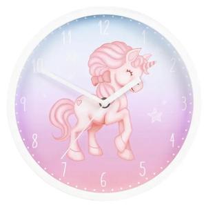 Hama 186426 Magical Unicorn, dětské nástěnné hodiny, průměr 25 cm, tichý chod