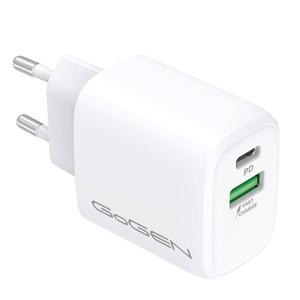 GoGen ACHPDQ 220, 1x USB-C (20W), 1x USB-A (18W), bílá